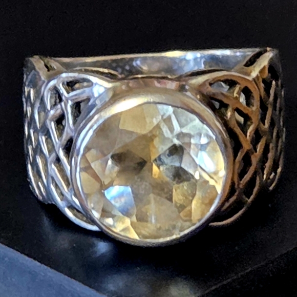RARE Silpada Sterling Silver & Citrine Ring